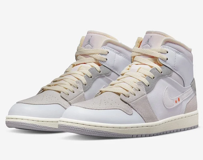 Кроссовки Jordan 1 Mid SE Inside Out Craft Inside/Out White/Grey