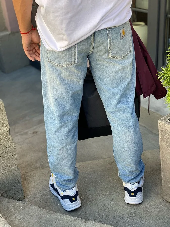 Мужские джинсы Carhartt WIP Newel Pant Blue (light used wash)