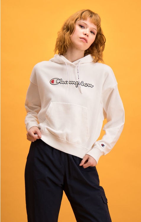 Толстовка женская Champion Vintage Script Logo Cotton Terry Hoodie