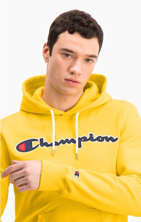 Толстовка Champion Satin Script Logo Cotton Terry Hoodie