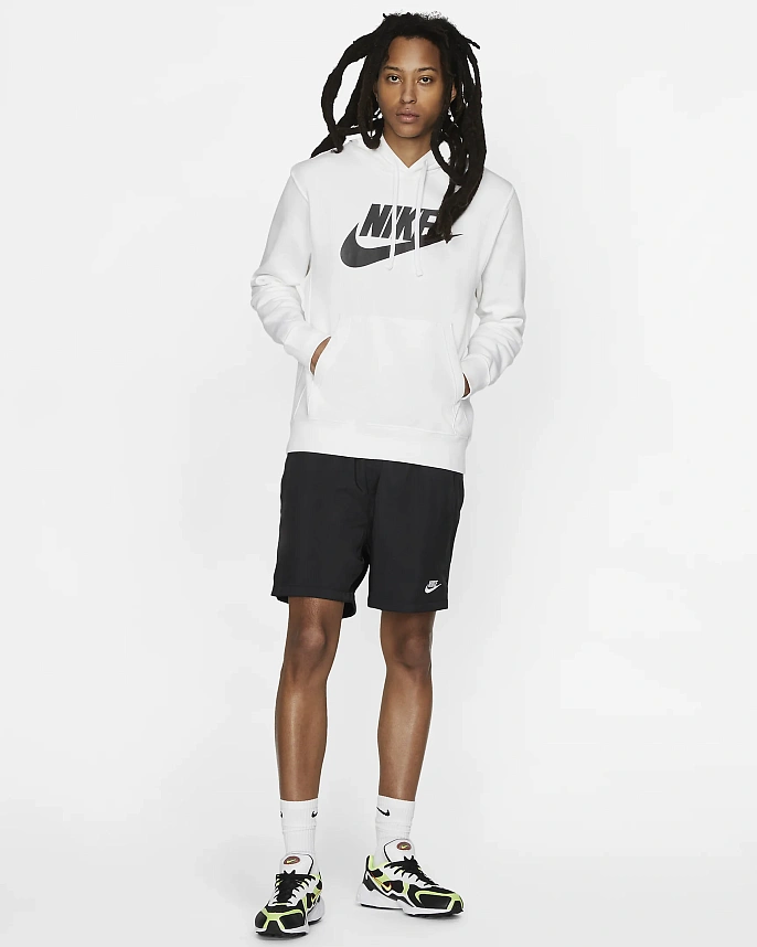 Толстовка Nike Sportswear Club Fleece White/White/Black