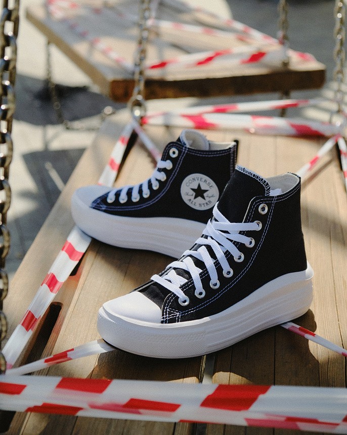 Кеды женские Converse Chuck Taylor All Star Move Platform Black/Natural Ivory/White