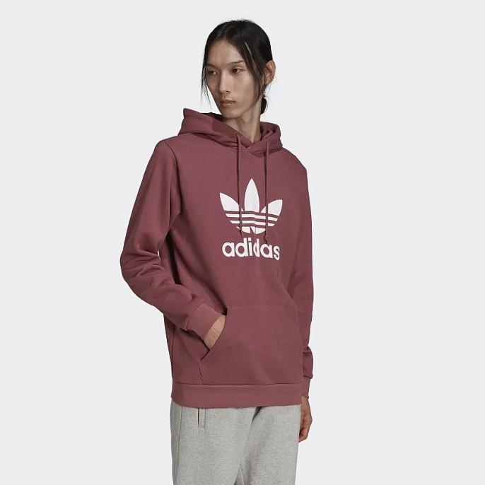 Толстовка adidas Originals Adicolor Classics Trefoil Hoodie Quiet Crimson