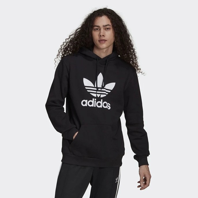 Толстовка adidas Originals Adicolor Classics Trefoil Hoodie  Black/White