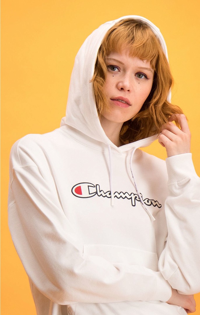 Толстовка женская Champion Vintage Script Logo Cotton Terry Hoodie