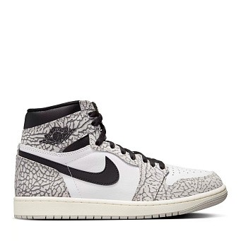 Кроссовки Jordan 1 Mid White Cement