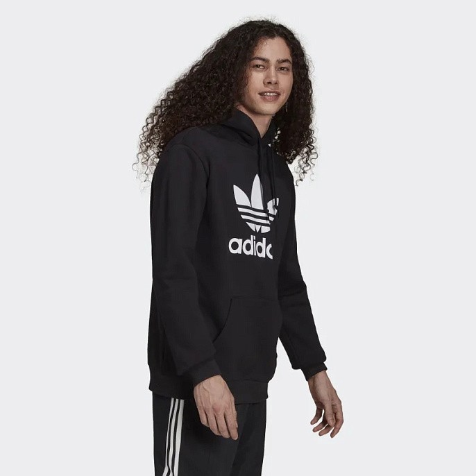 Толстовка adidas Originals Adicolor Classics Trefoil Hoodie  Black/White