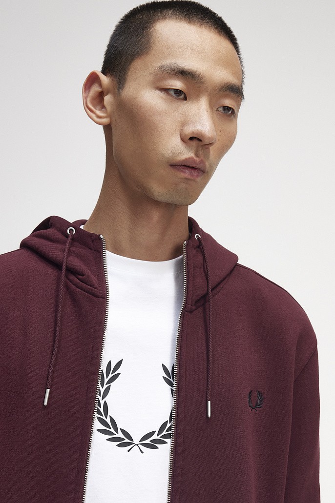 Толстовка Fred Perry Hooded Zip Through Sweatshirt