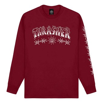 Лонгслив Thrasher Barbed Wire L/S Maroon