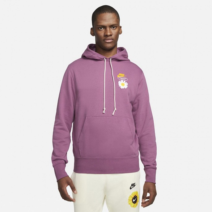 Толстовка Nike Good Vibes Popover Hoody Light Bordeaux/Vivid Sulfur