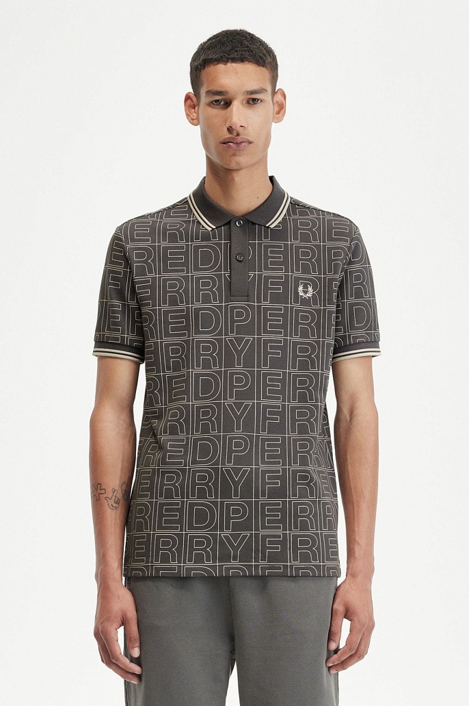 Рубашка поло мужская Fred Perry Spellout Graphic Fred Perry Shirt