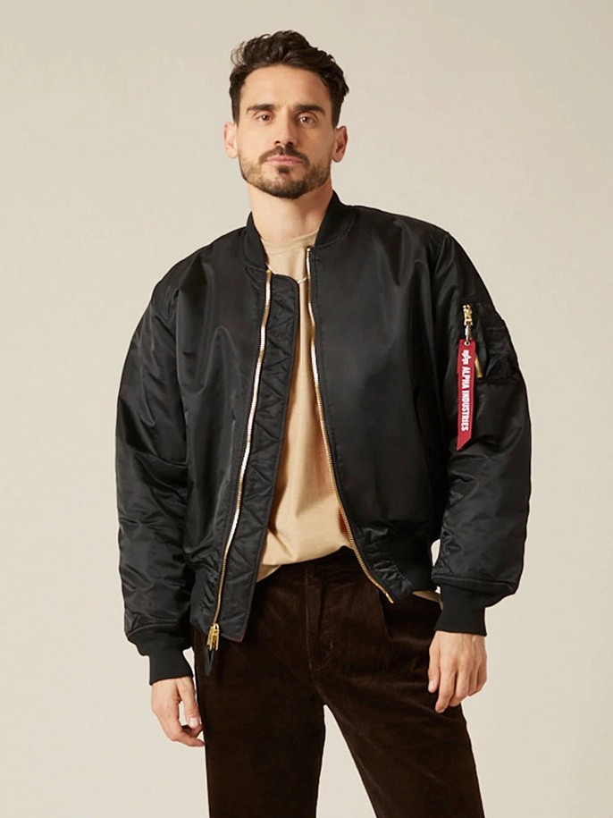 Куртка бомбер мужская Alpha Industries MA-1 Black