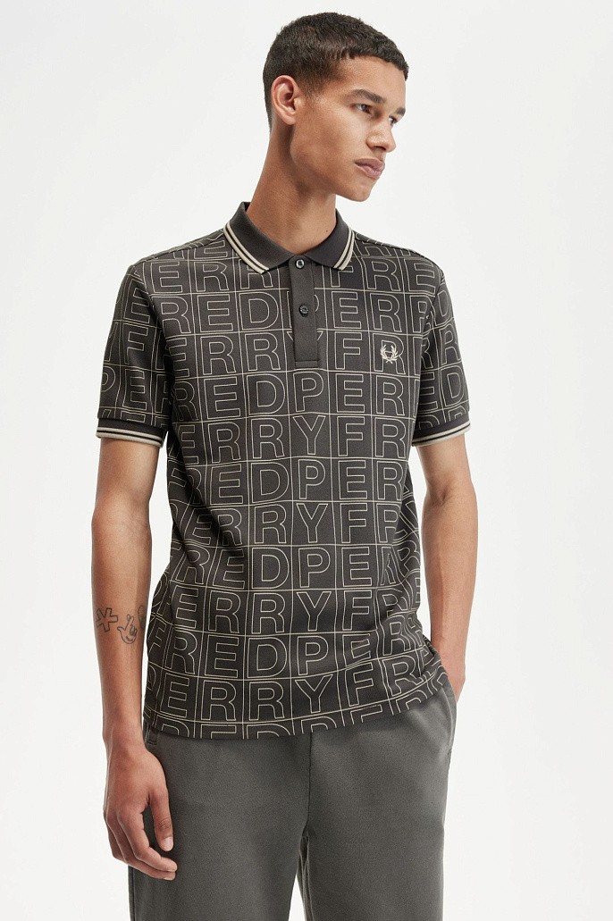 Рубашка поло мужская Fred Perry Spellout Graphic Fred Perry Shirt