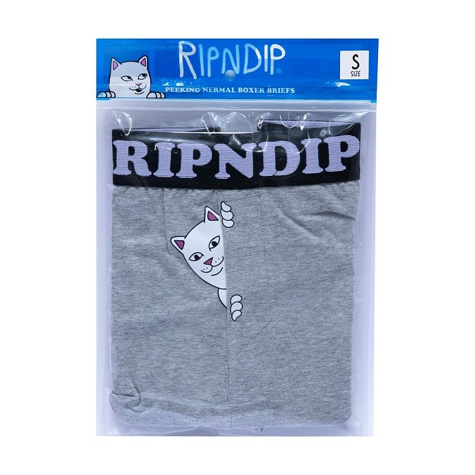 Трусы RIPNDIP Peek A Nermal Boxers Heather Grey