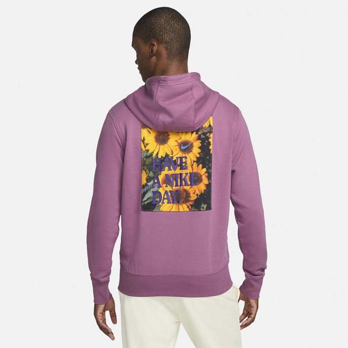 Толстовка Nike Good Vibes Popover Hoody Light Bordeaux/Vivid Sulfur