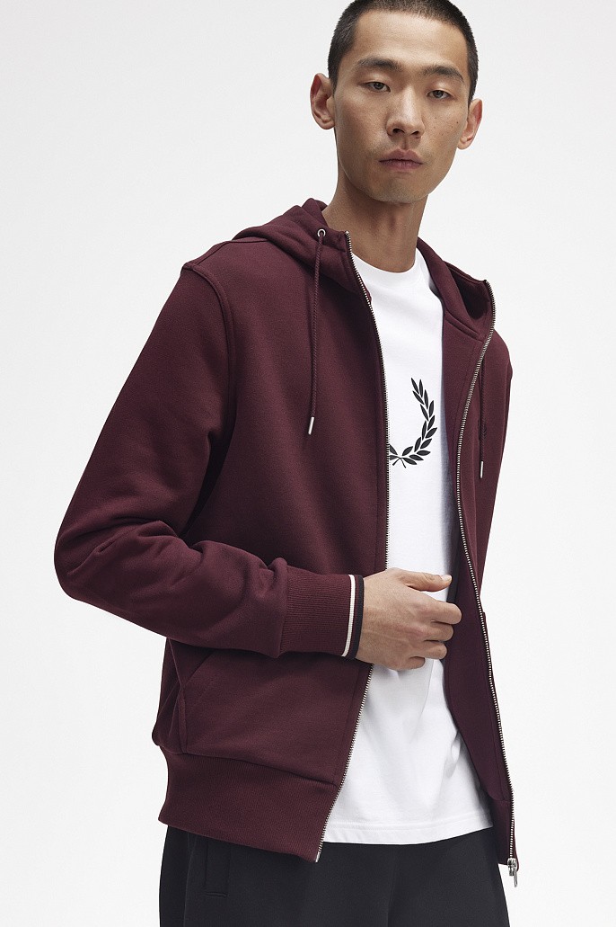 Толстовка Fred Perry Hooded Zip Through Sweatshirt