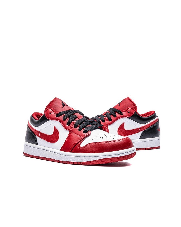 Кроссовки Jordan 1 Low White/Gym Red/Black