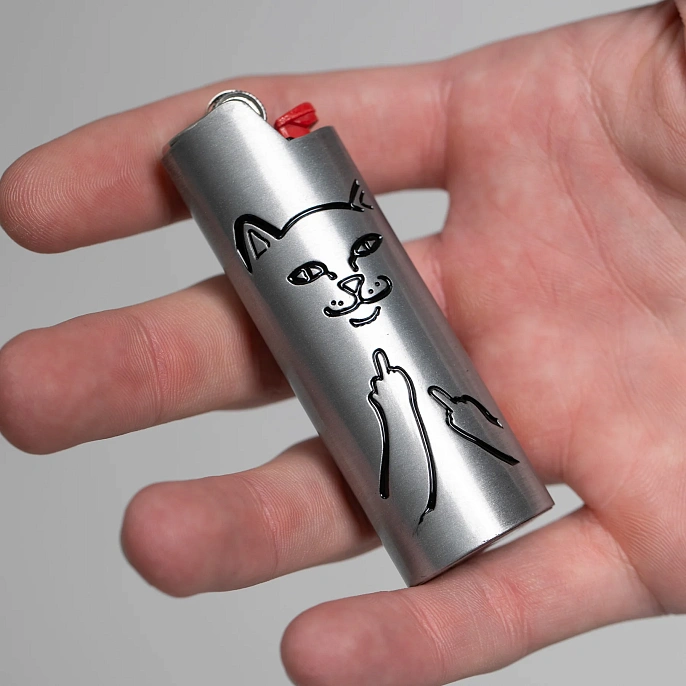 Чехол для зажигалки RIPNDIP Lord Nermal Lighter Cover Silver