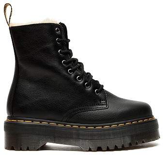 Ботинки женские Dr. Martens Jadon Fur-Lined Pisa Platform Leather Boots