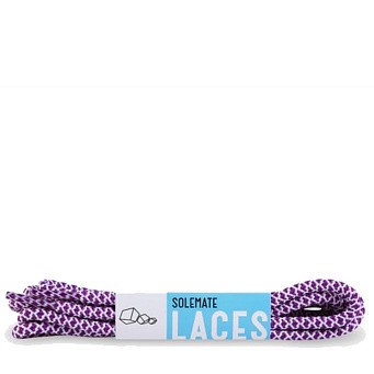 Шнурки Solemate Laces (фиолетово-белые), 1 пара