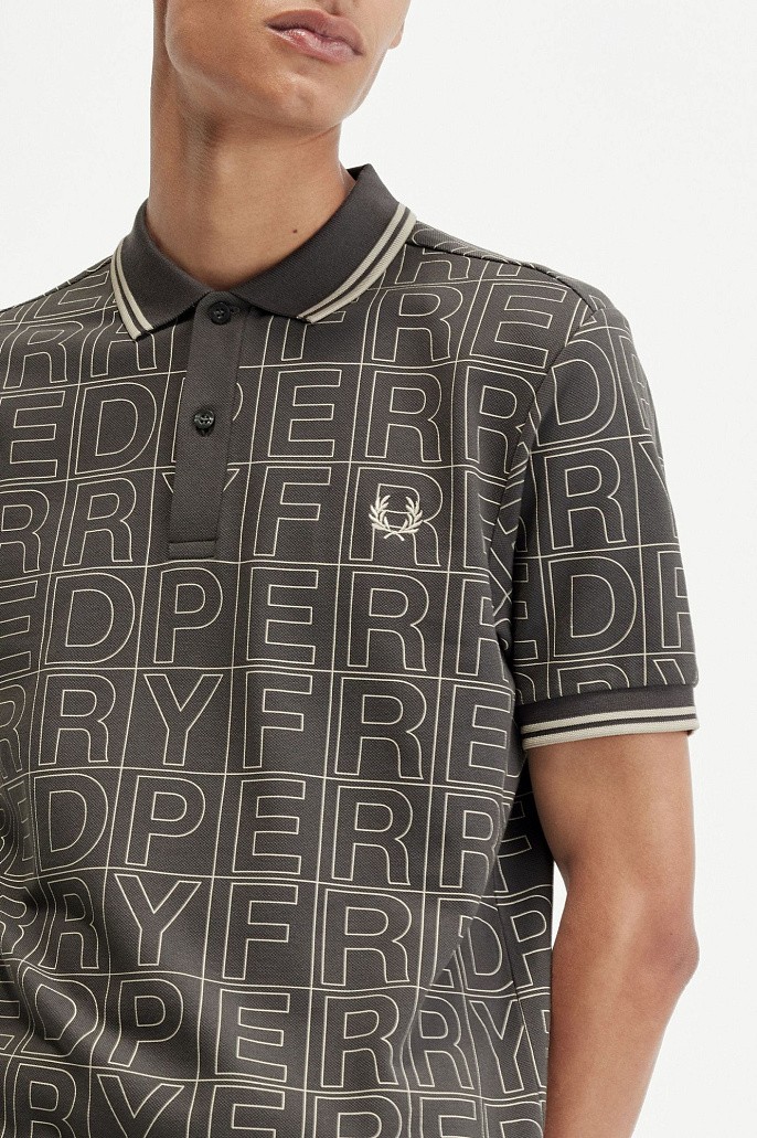 Рубашка поло мужская Fred Perry Spellout Graphic Fred Perry Shirt