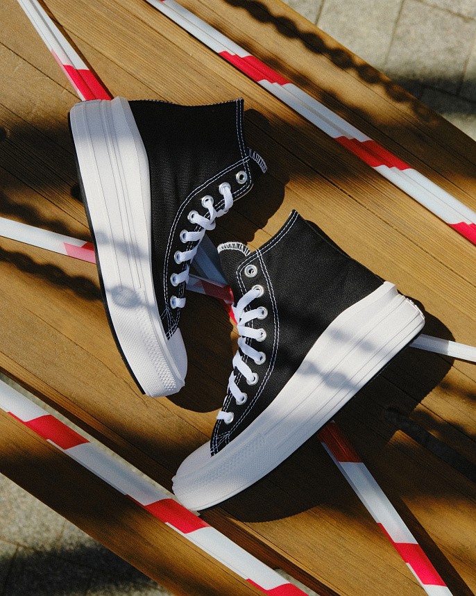 Кеды женские Converse Chuck Taylor All Star Move Platform Black/Natural Ivory/White