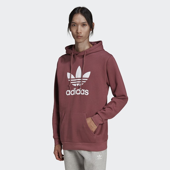 Толстовка adidas Originals Adicolor Classics Trefoil Hoodie Quiet Crimson