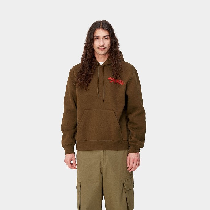 Толстовка Carhartt WIP Hooded Rocky Script Sweat