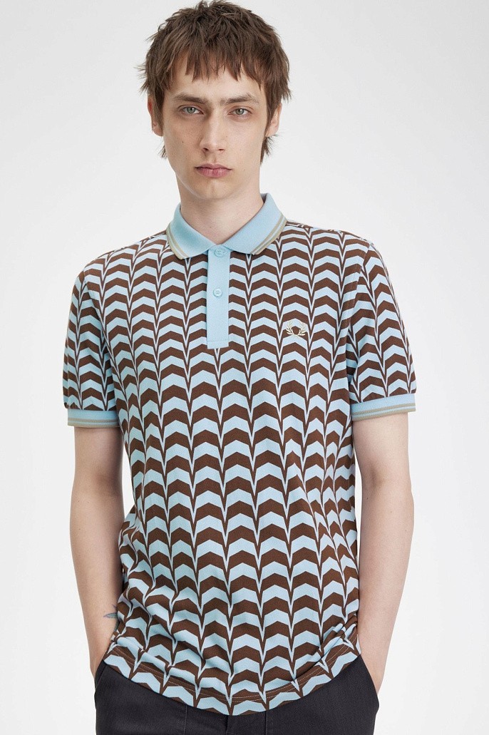 Рубашка поло мужская Fred Perry Bold Print Polo Shirt