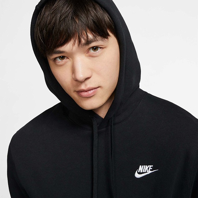 Толстовка Nike Sportswear Club Fleece Black/Black/White