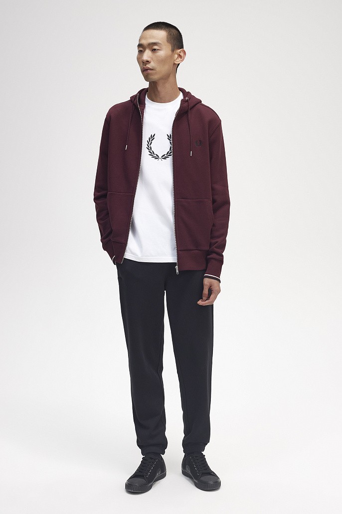 Толстовка Fred Perry Hooded Zip Through Sweatshirt