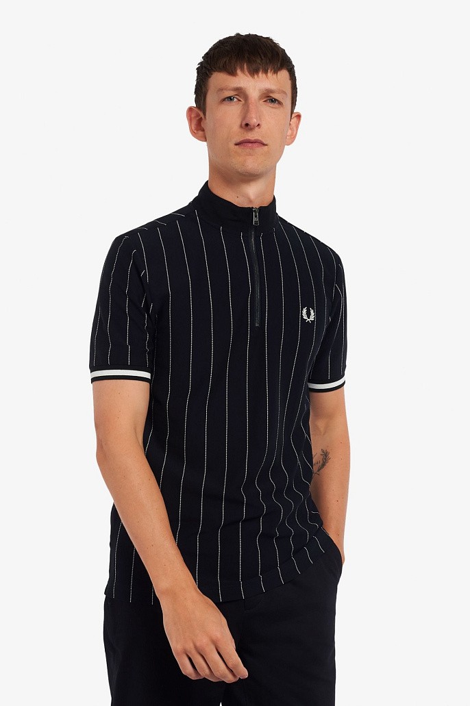 Рубашка поло мужская Fred Perry Fine Stripe Funnel Neck