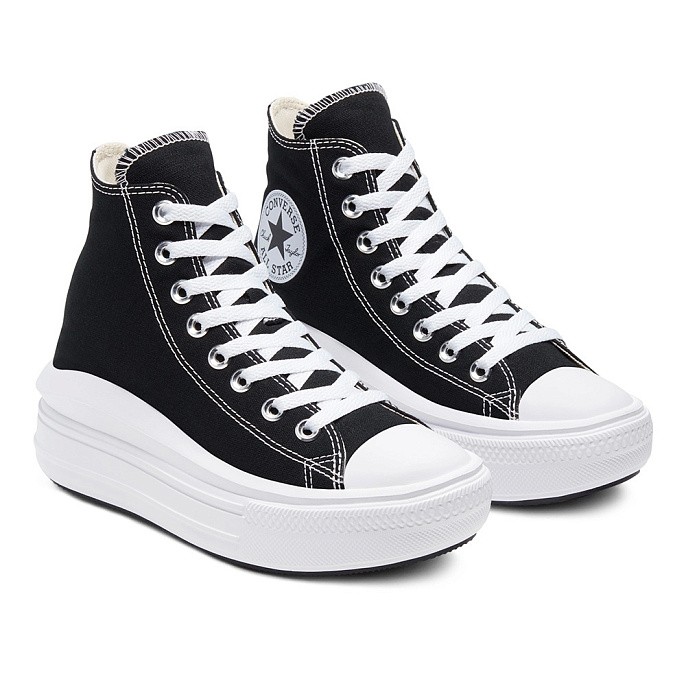 Кеды женские Converse Chuck Taylor All Star Move Platform Black/Natural Ivory/White